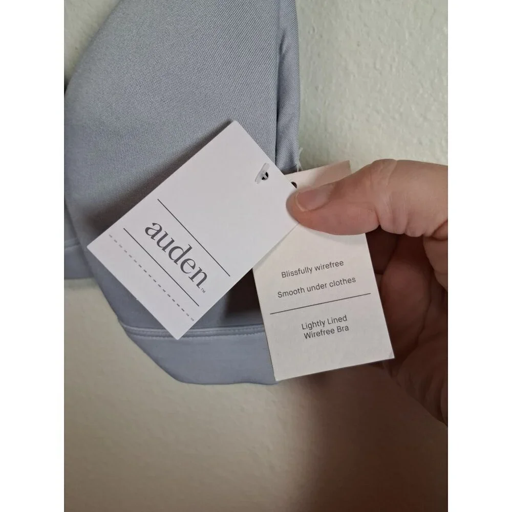 NWT Auden Bra Lined Wirefree Gray Women's Size 34DD